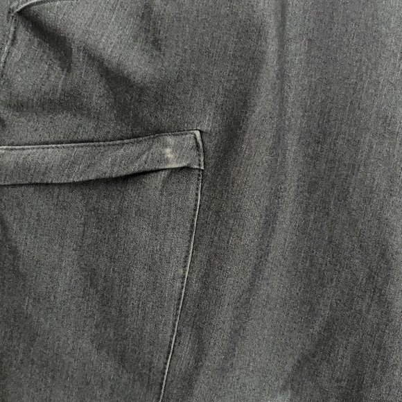 FIGS Technical Collection Heather Denim Pull-On Small Scrub Bottoms Zip Pockets - Picture 5 of 7